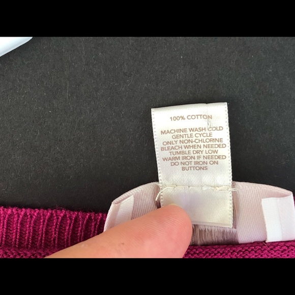 Loft Plum Cardigan Rhinestone Front Button Sweater - Picture 6 of 12